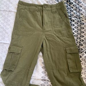 Army Green High Waisted Cargo Joggers